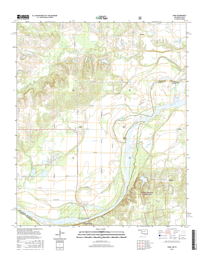 Yuba Oklahoma - Texas - 24k Topo Map
