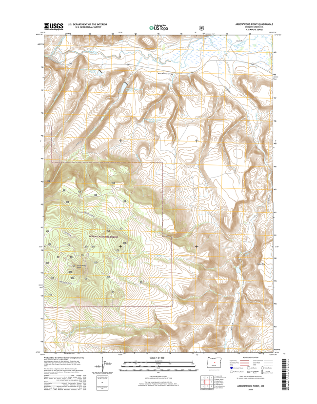 Arrowwood Point Oregon  - 24k Topo Map