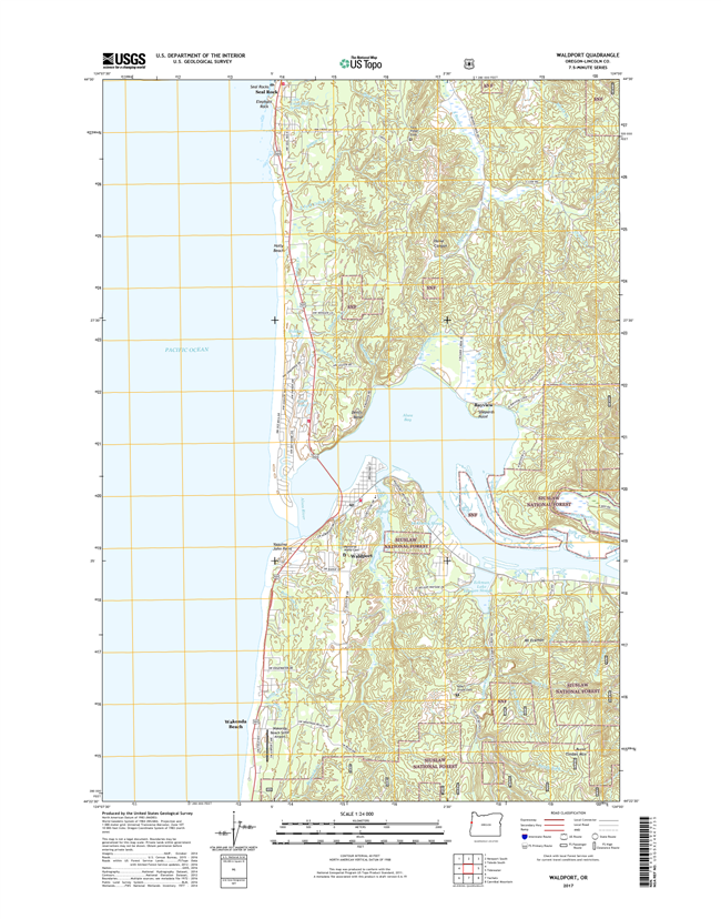 Waldport Oregon  - 24k Topo Map