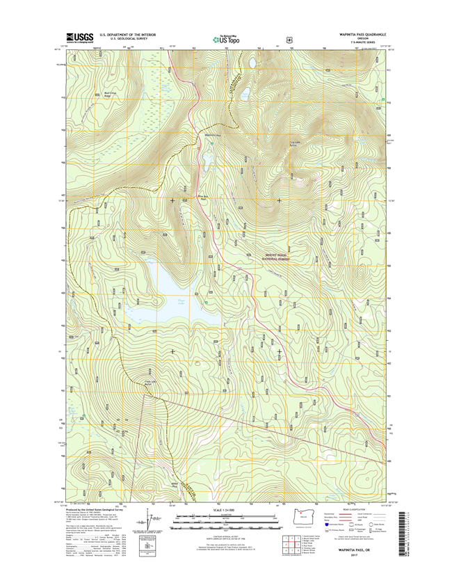 Wapinitia Pass Oregon  - 24k Topo Map