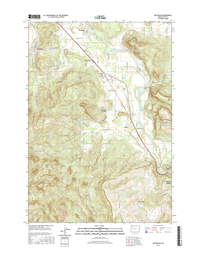 Waterloo Oregon  - 24k Topo Map