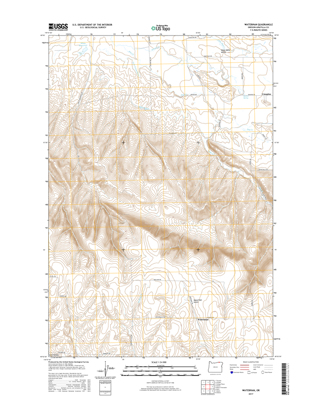 Waterman Oregon  - 24k Topo Map