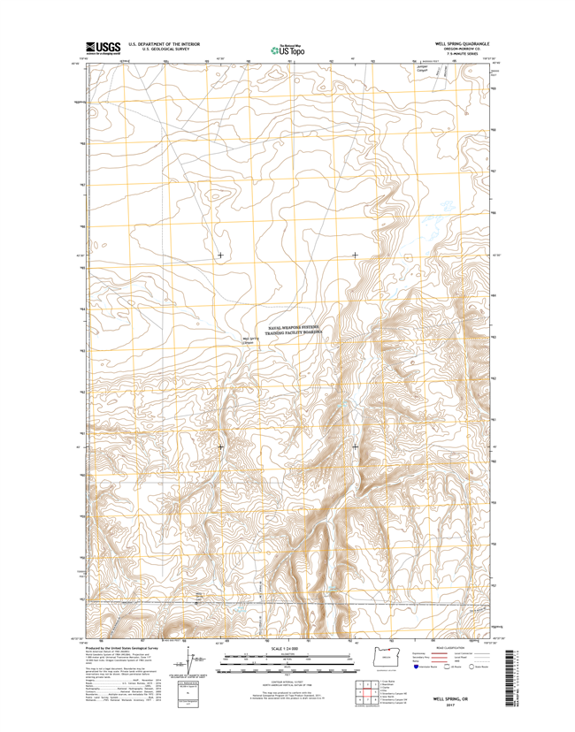 Well Spring Oregon  - 24k Topo Map