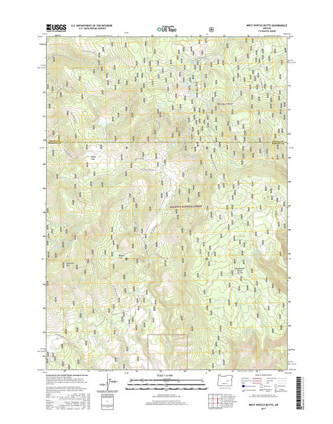 West Myrtle Butte Oregon  - 24k Topo Map