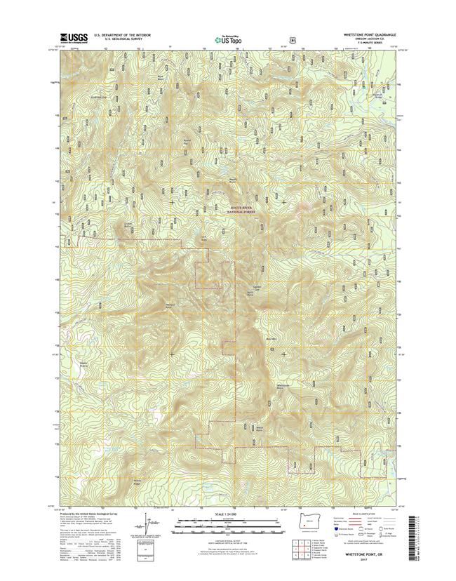 Whetstone Point Oregon  - 24k Topo Map