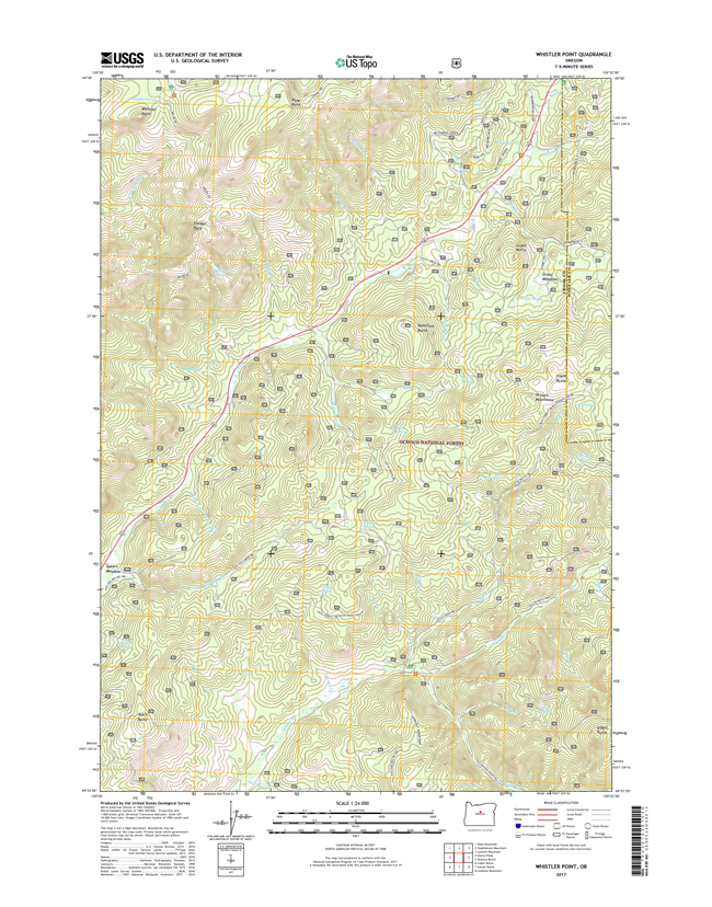 Whistler Point Oregon  - 24k Topo Map