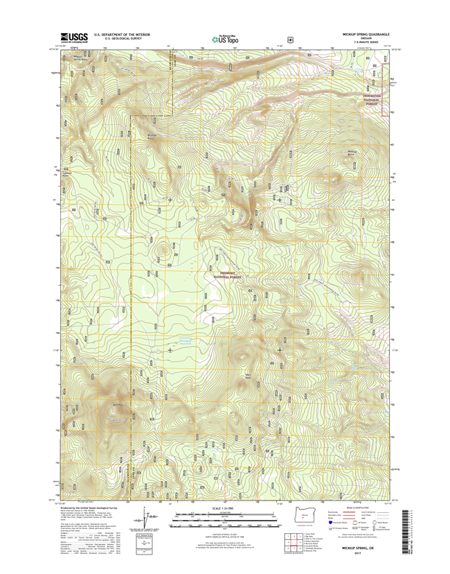 Wickiup Spring Oregon  - 24k Topo Map