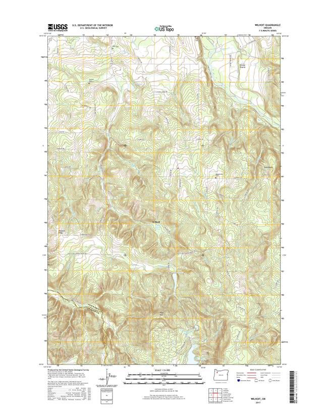 Wilhoit Oregon  - 24k Topo Map