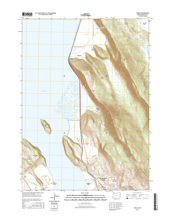 Wocus Oregon  - 24k Topo Map