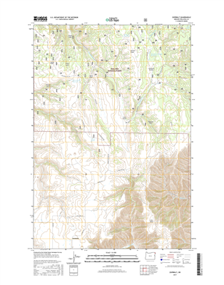 Zumwalt Oregon  - 24k Topo Map