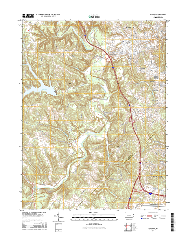 Aliquippa Pennsylvania  - 24k Topo Map