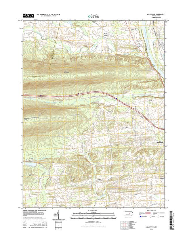 Allenwood Pennsylvania  - 24k Topo Map