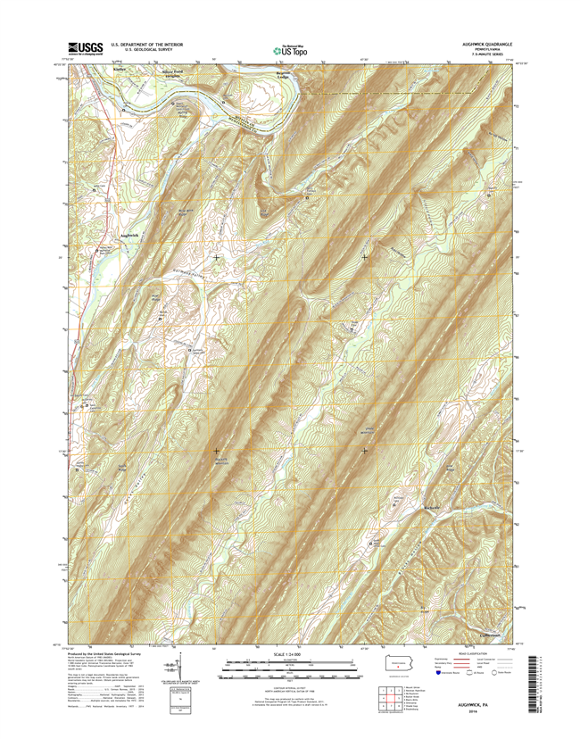 Aughwick Pennsylvania  - 24k Topo Map