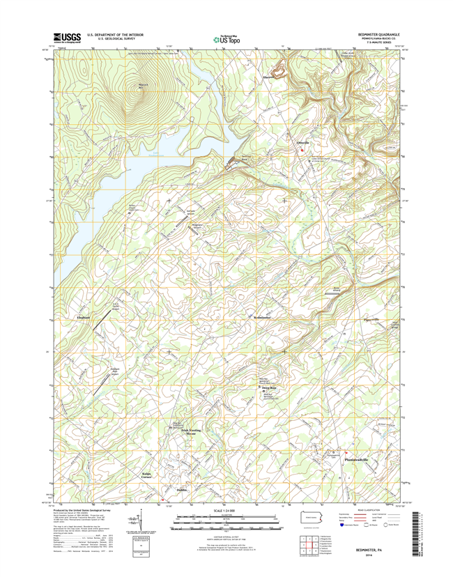 Bedminster Pennsylvania  - 24k Topo Map