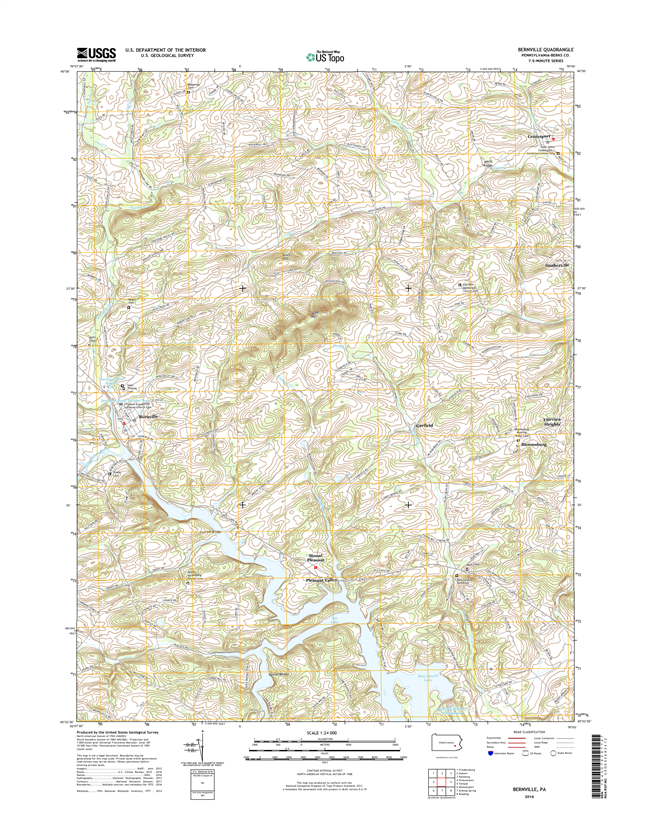 Bernville Pennsylvania  - 24k Topo Map