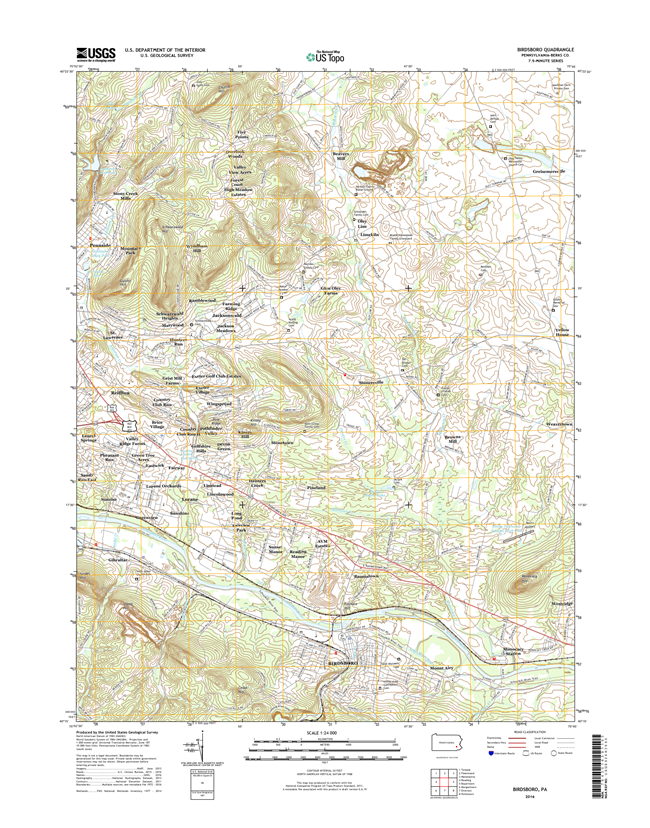 Birdsboro Pennsylvania  - 24k Topo Map