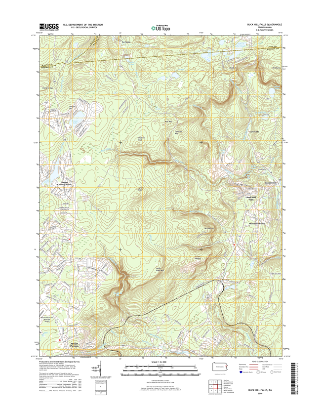 Buck Hill Falls Pennsylvania  - 24k Topo Map