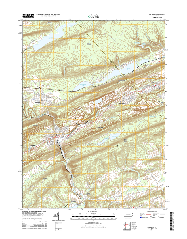 Tamaqua Pennsylvania  - 24k Topo Map