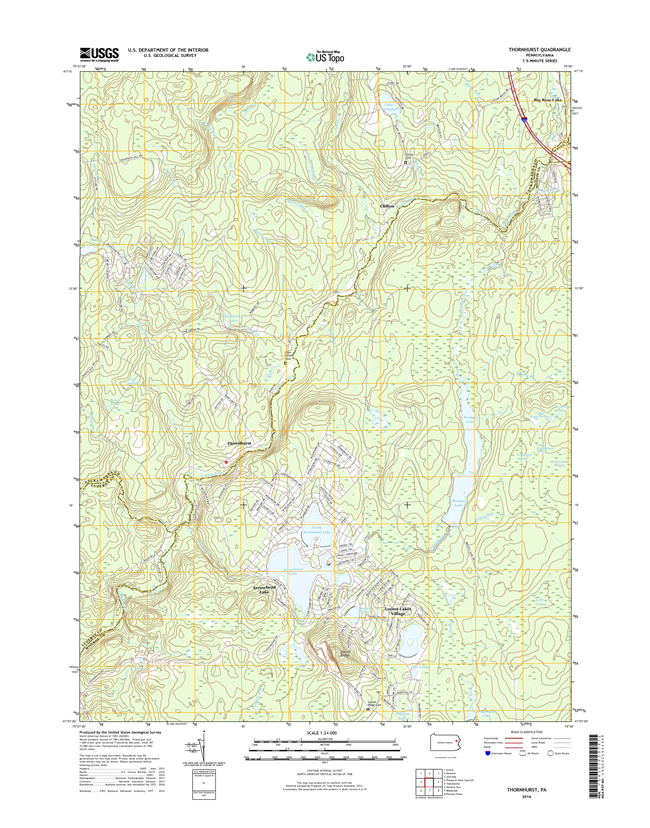 Thornhurst Pennsylvania  - 24k Topo Map