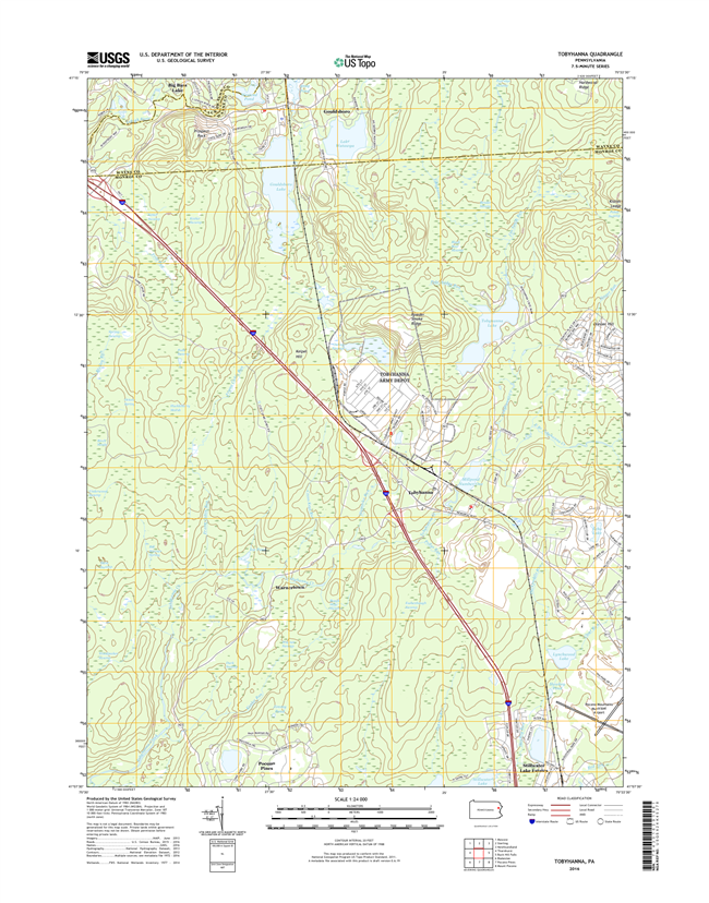 Tobyhanna Pennsylvania  - 24k Topo Map