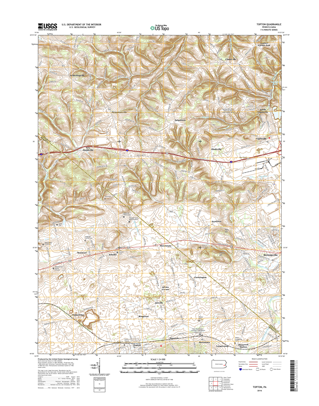 Topton Pennsylvania  - 24k Topo Map