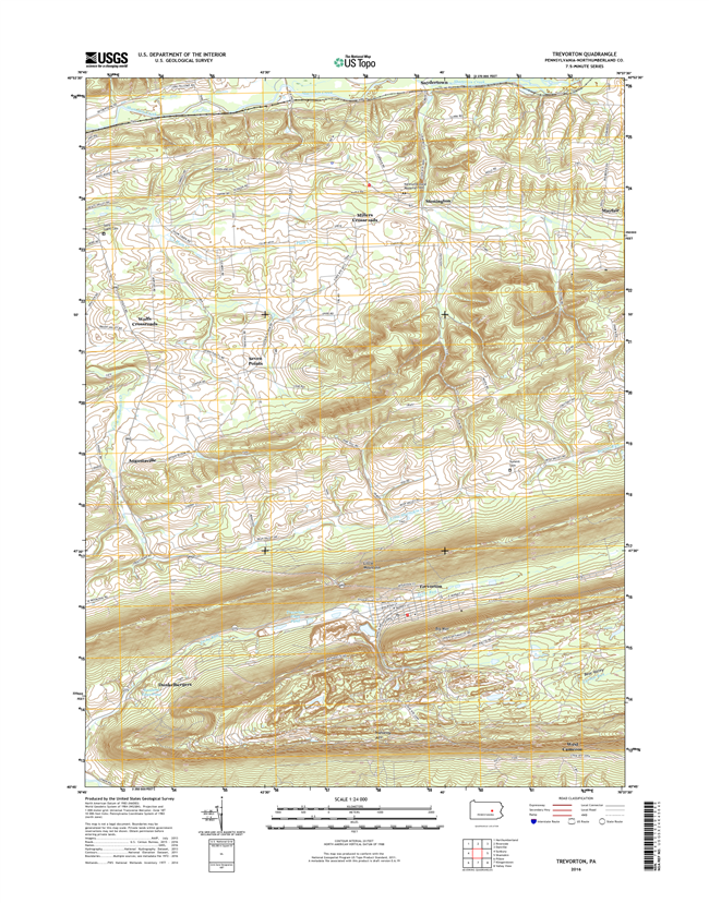 Trevorton Pennsylvania  - 24k Topo Map