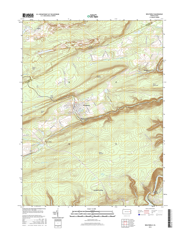 Weatherly Pennsylvania  - 24k Topo Map