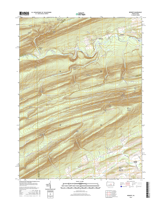 Weikert Pennsylvania  - 24k Topo Map