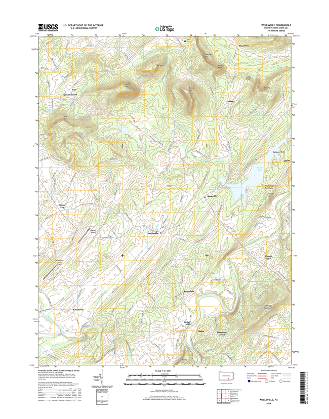 Wellsville Pennsylvania  - 24k Topo Map