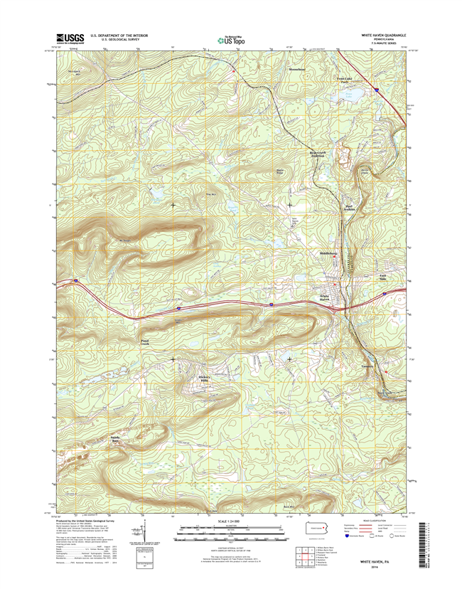 White Haven Pennsylvania  - 24k Topo Map
