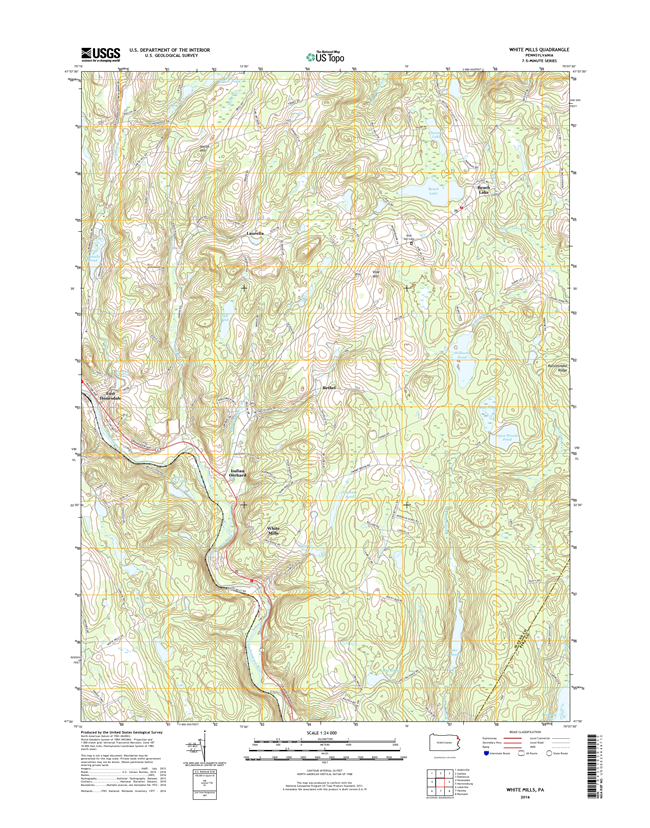 White Mills Pennsylvania  - 24k Topo Map