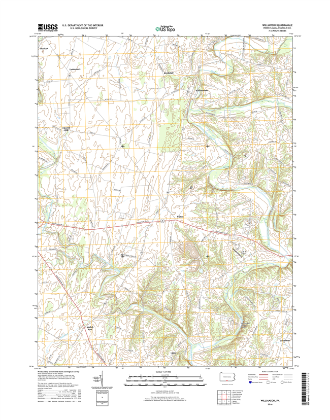 Williamson Pennsylvania  - 24k Topo Map
