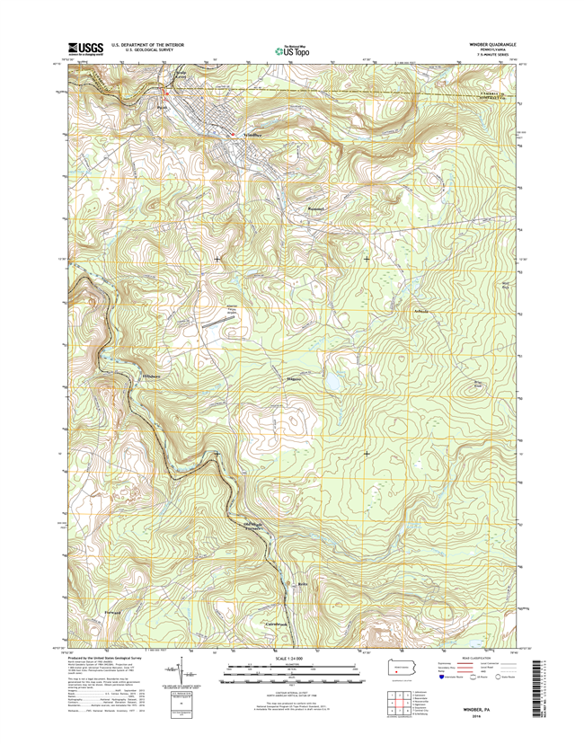 Windber Pennsylvania  - 24k Topo Map