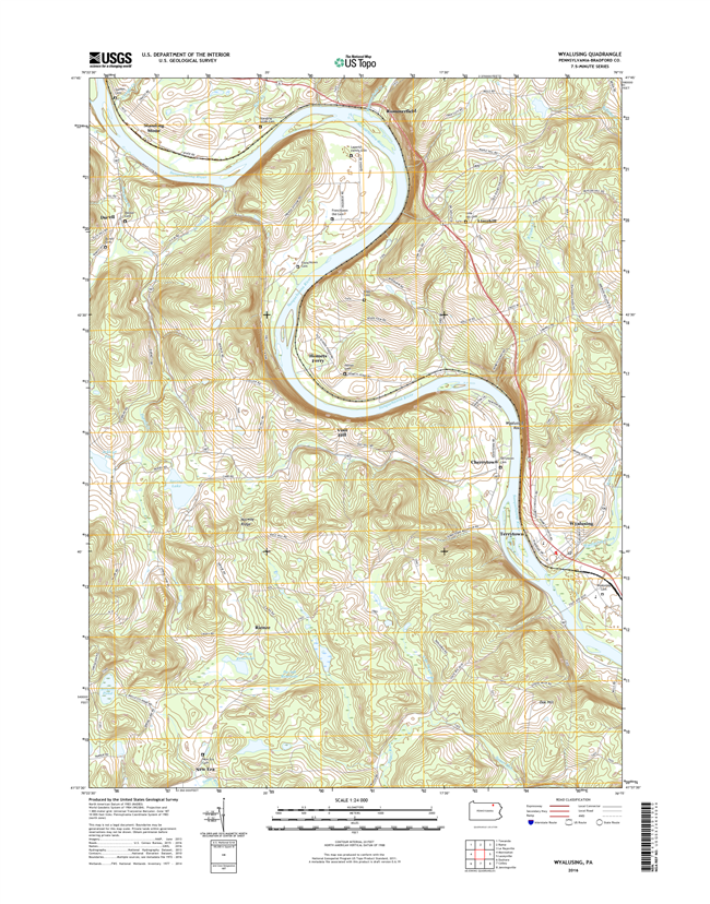 Wyalusing Pennsylvania  - 24k Topo Map