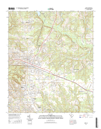 Aiken South Carolina  - 24k Topo Map