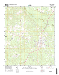 Bamberg South Carolina  - 24k Topo Map