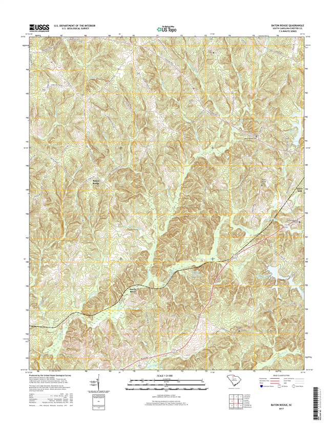 Baton Rouge South Carolina  - 24k Topo Map