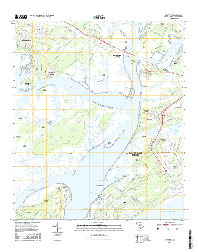 Bluffton South Carolina  - 24k Topo Map