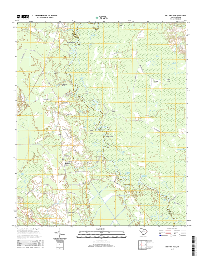 Brittons Neck South Carolina  - 24k Topo Map