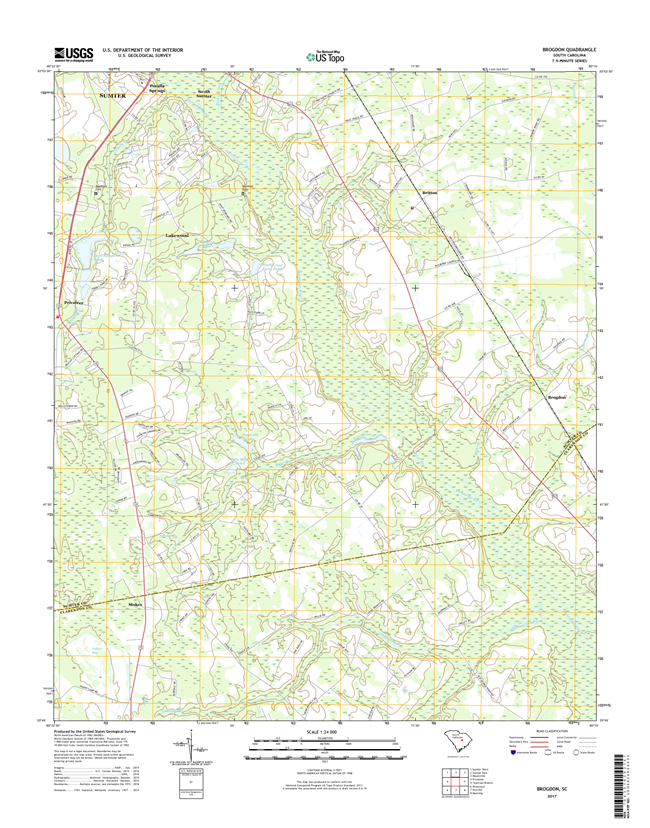 Brogdon South Carolina  - 24k Topo Map