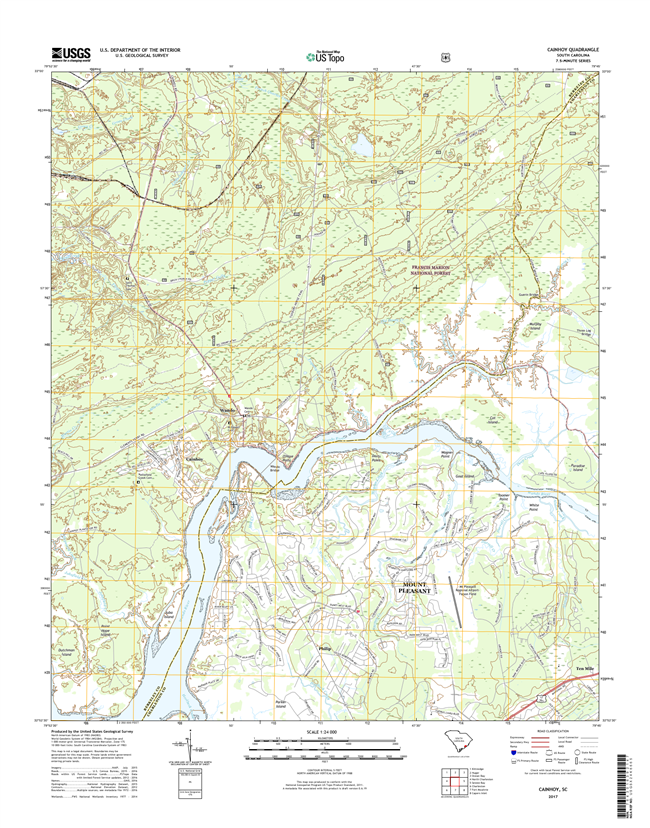 Cainhoy South Carolina  - 24k Topo Map