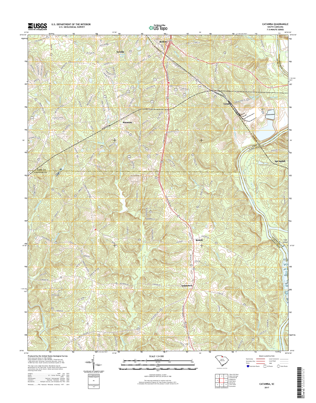 Catawba South Carolina  - 24k Topo Map