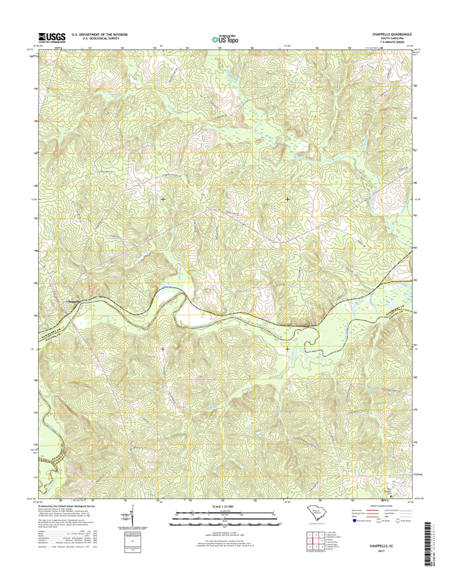 Chappells South Carolina  - 24k Topo Map