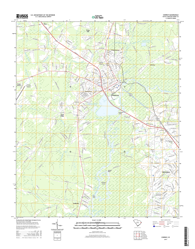 Conway South Carolina  - 24k Topo Map