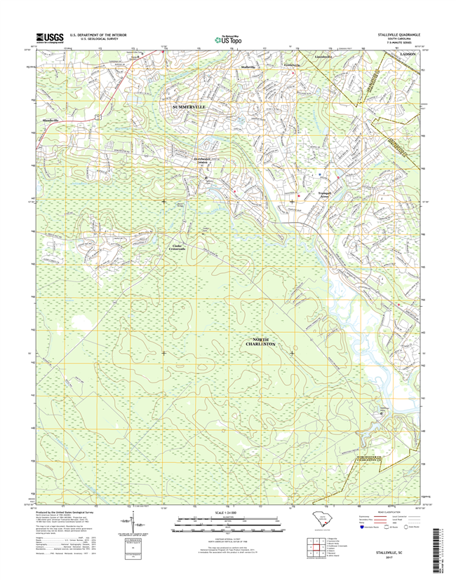 Stallsville South Carolina  - 24k Topo Map