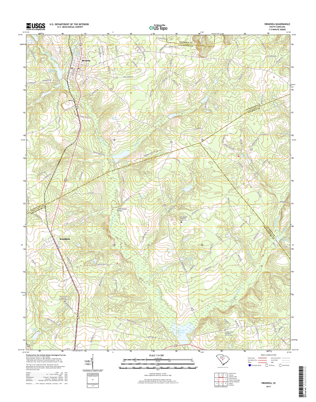Swansea South Carolina  - 24k Topo Map