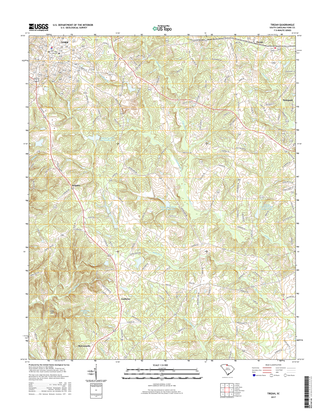 Tirzah South Carolina  - 24k Topo Map