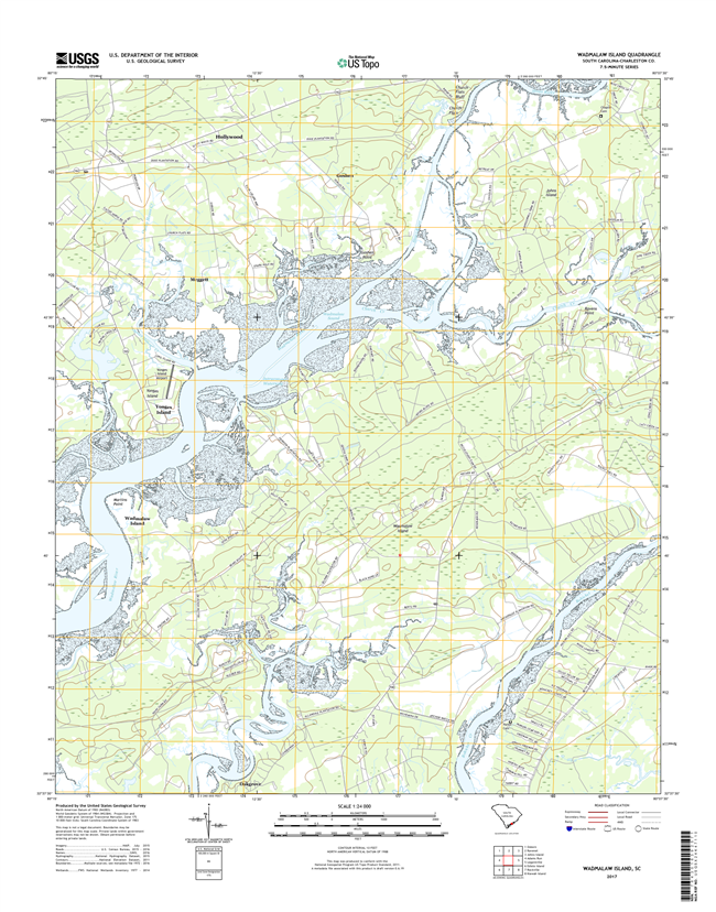 Wadmalaw Island South Carolina  - 24k Topo Map