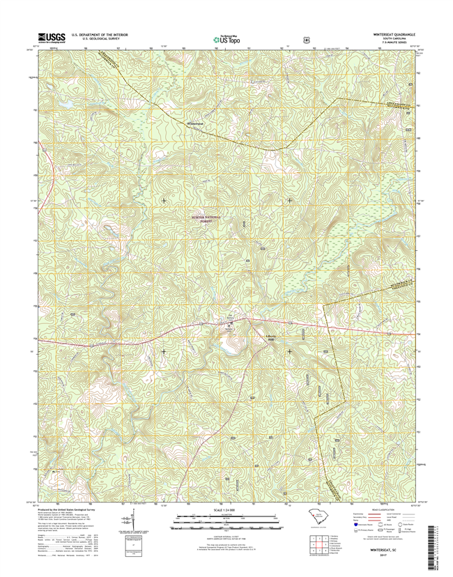 Winterseat South Carolina  - 24k Topo Map