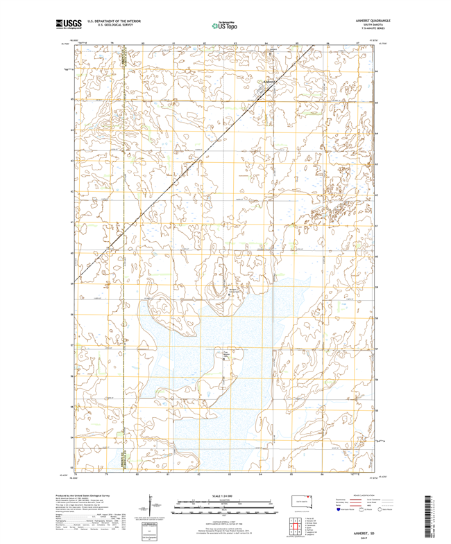 Amherst South Dakota  - 24k Topo Map
